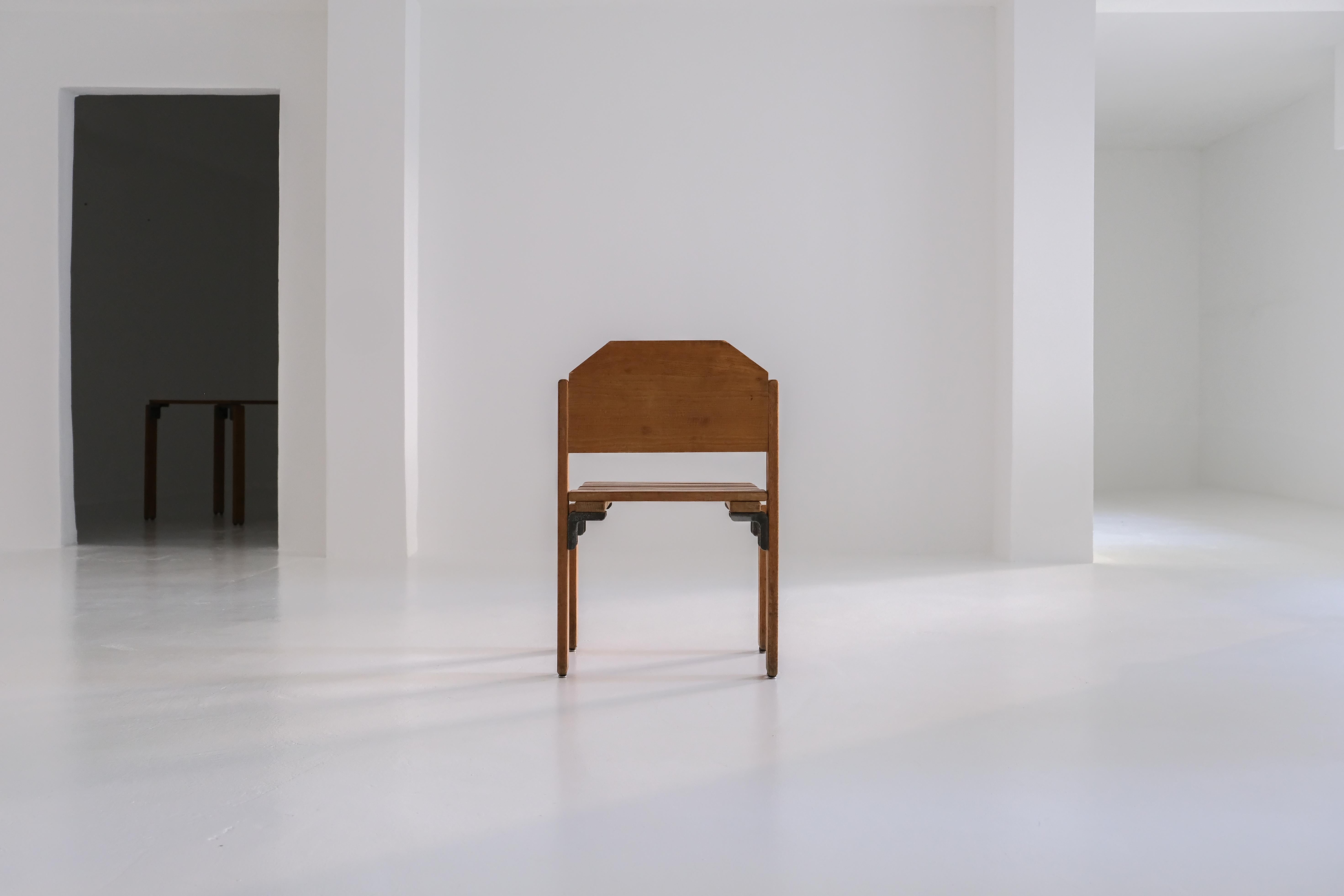 Alluminio Les Carrats Dining Chair by Georges Candilis + Anja Blomstedt for Sentou, 1970 in vendita