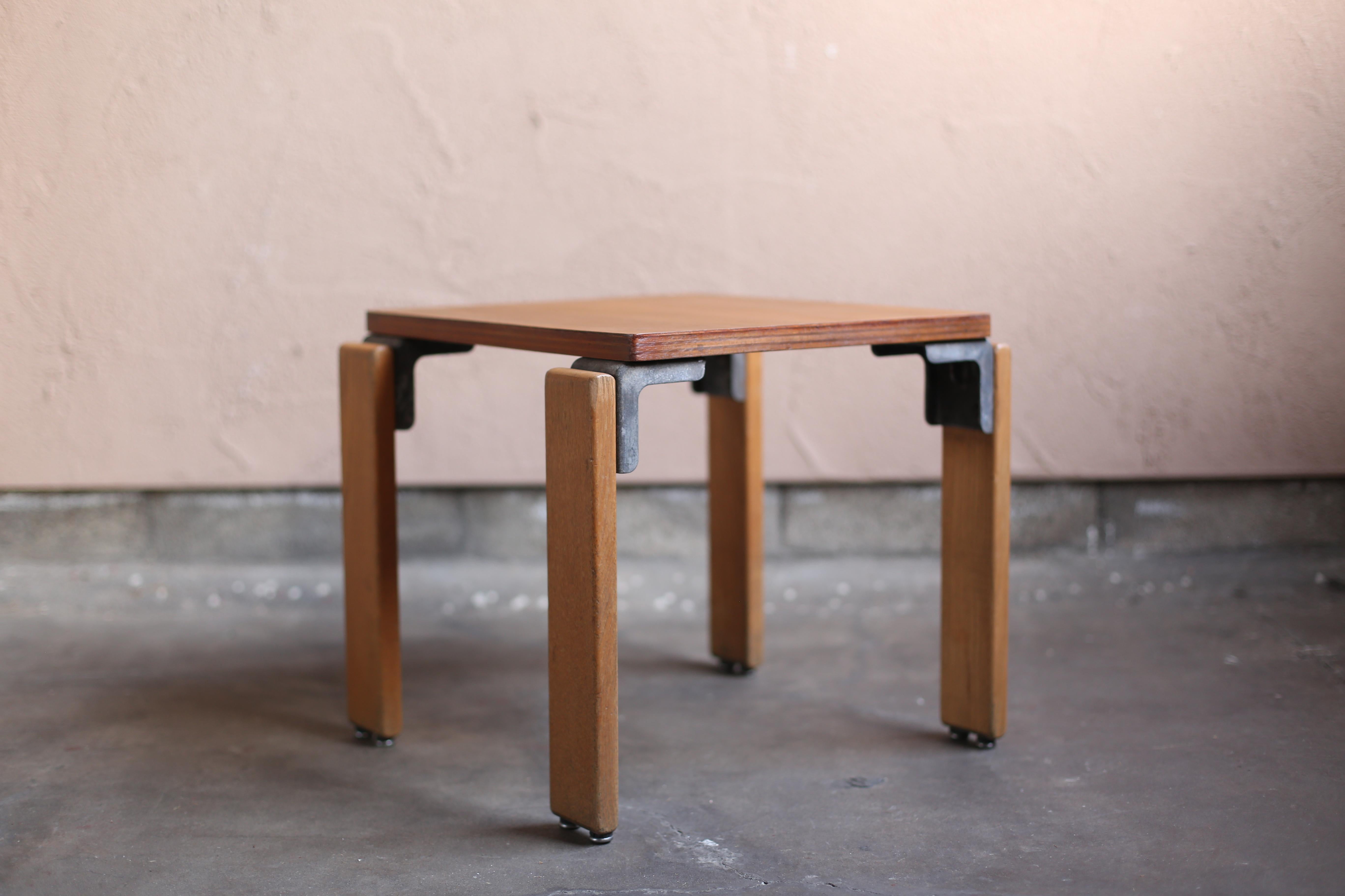 Woodwork “Les Carrats” Stool by Georges Candilis and Anja Blomstetd for Sentou