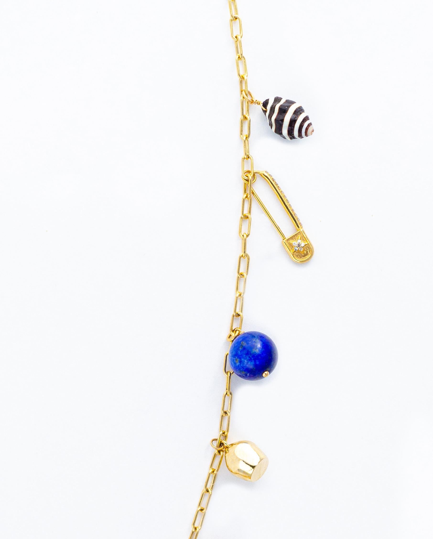 Les Charmantes Opal Herz Charme Halskette im Zustand „Neu“ im Angebot in New York, NY