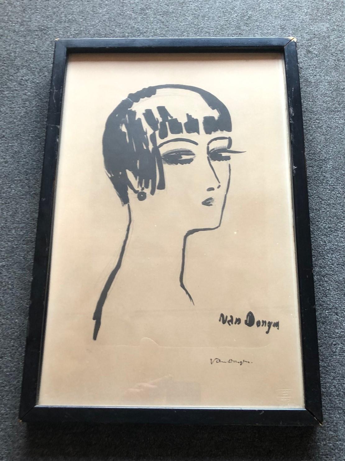 Art Deco lithograph on paper 