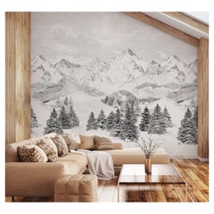 Les Cimes, Customizable, Digital Printing, Mural Decor, Isidore Leroy