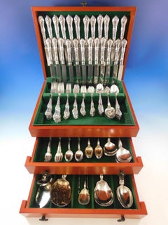 Les Cinq Fleurs by Reed & Barton Sterling Silver Flatware Set Service 145 Pieces