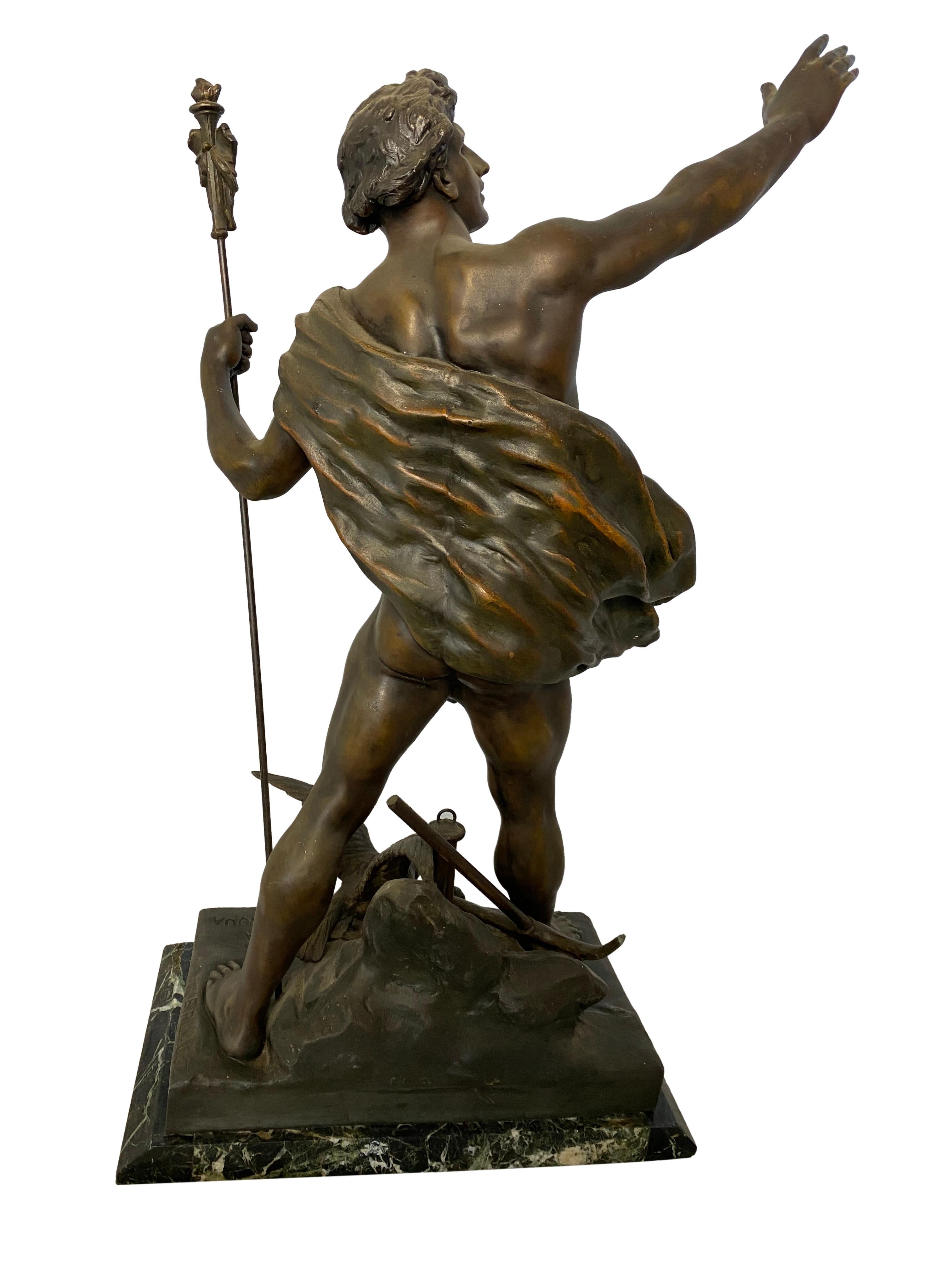 'Les conquettes de l'homme' Statue, 19th Century For Sale 9