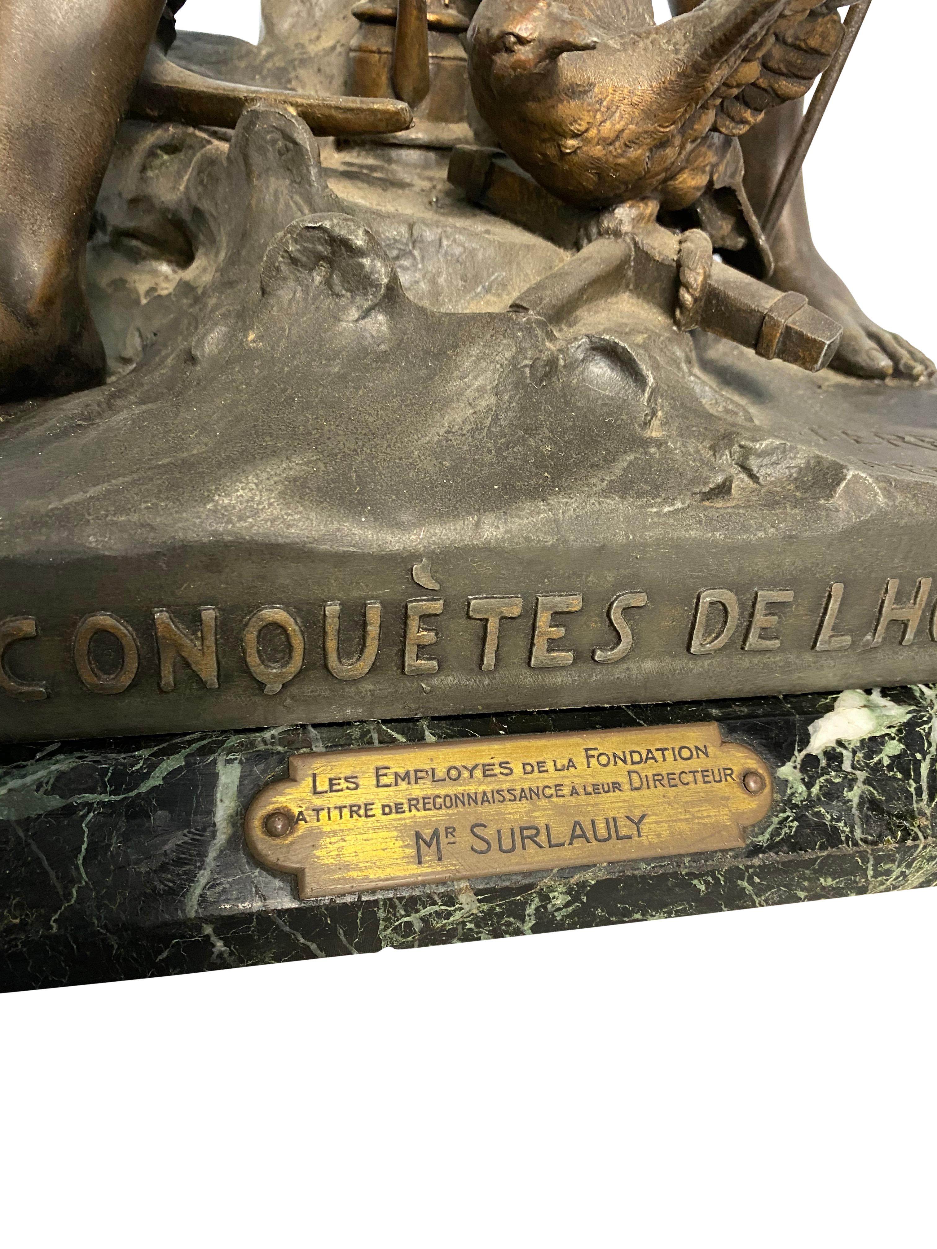 'Les conquettes de l'homme' Statue, 19th Century For Sale 3