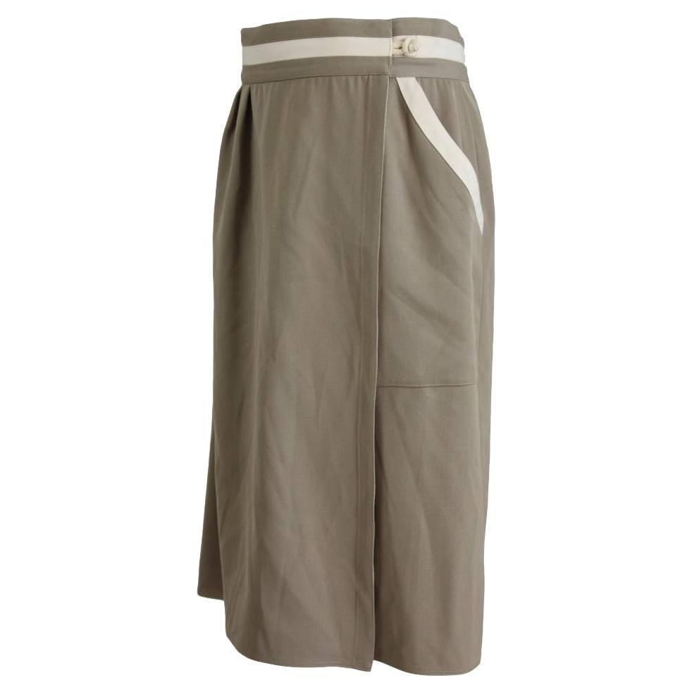Les Copains Beige Wool Pencil Skirt