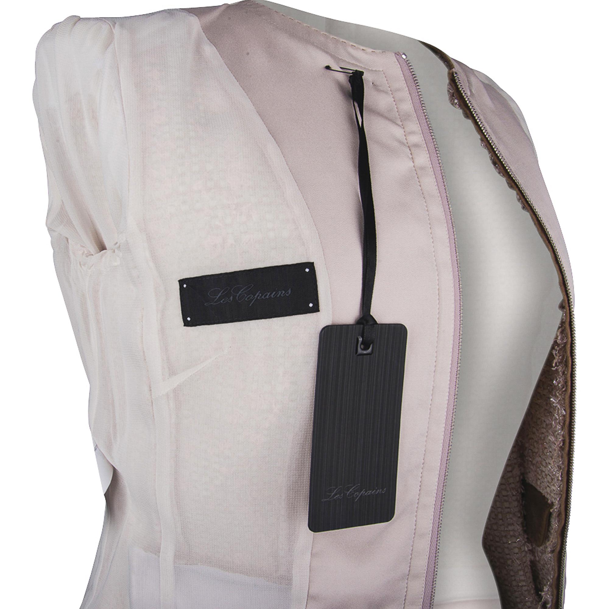 Les Copains Jacket Pink Fantasy Tweed Suede Edging Skirt Set 6 New For Sale 9