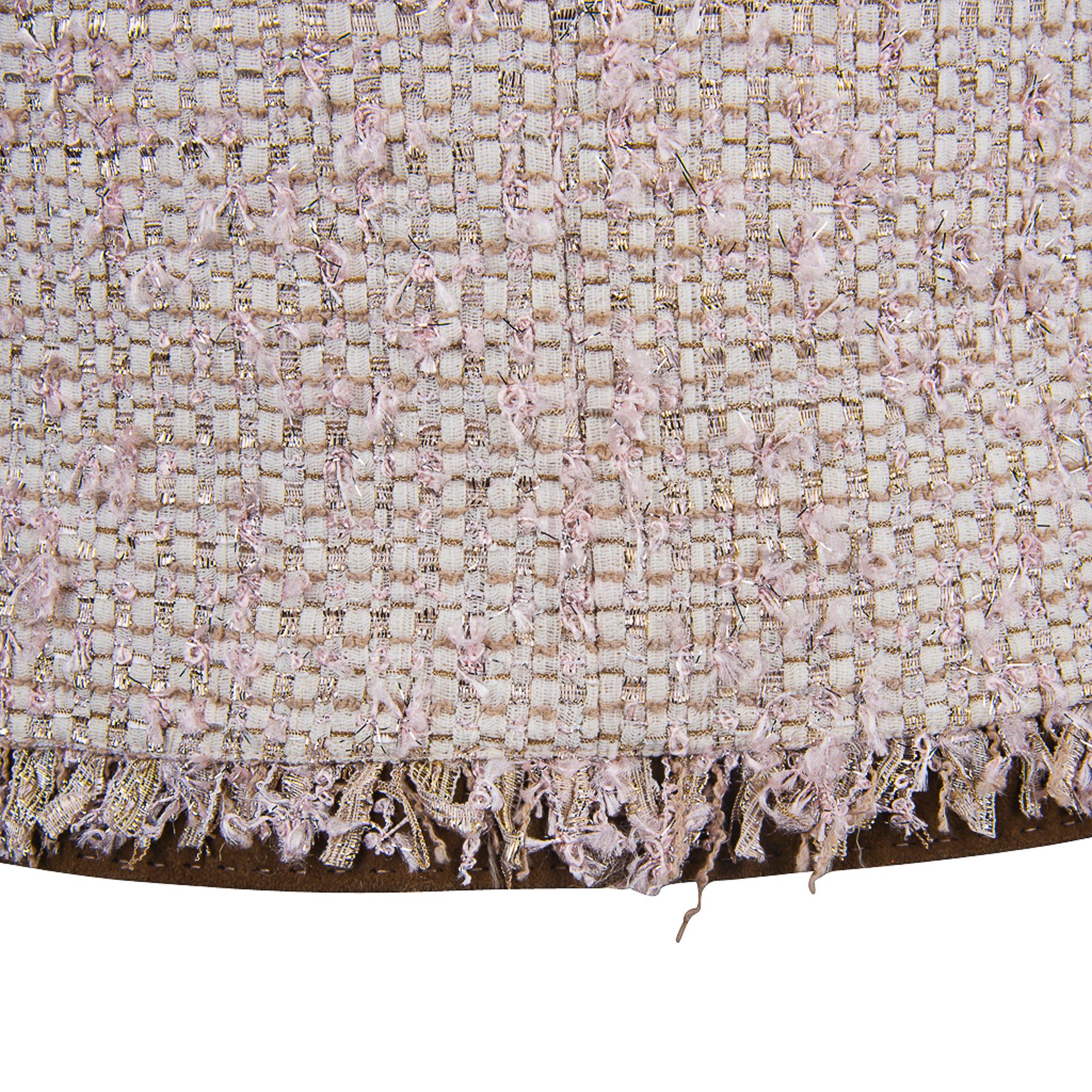 Les Copains Jacket Pink Fantasy Tweed Suede Edging Skirt Set 6 New For Sale 1