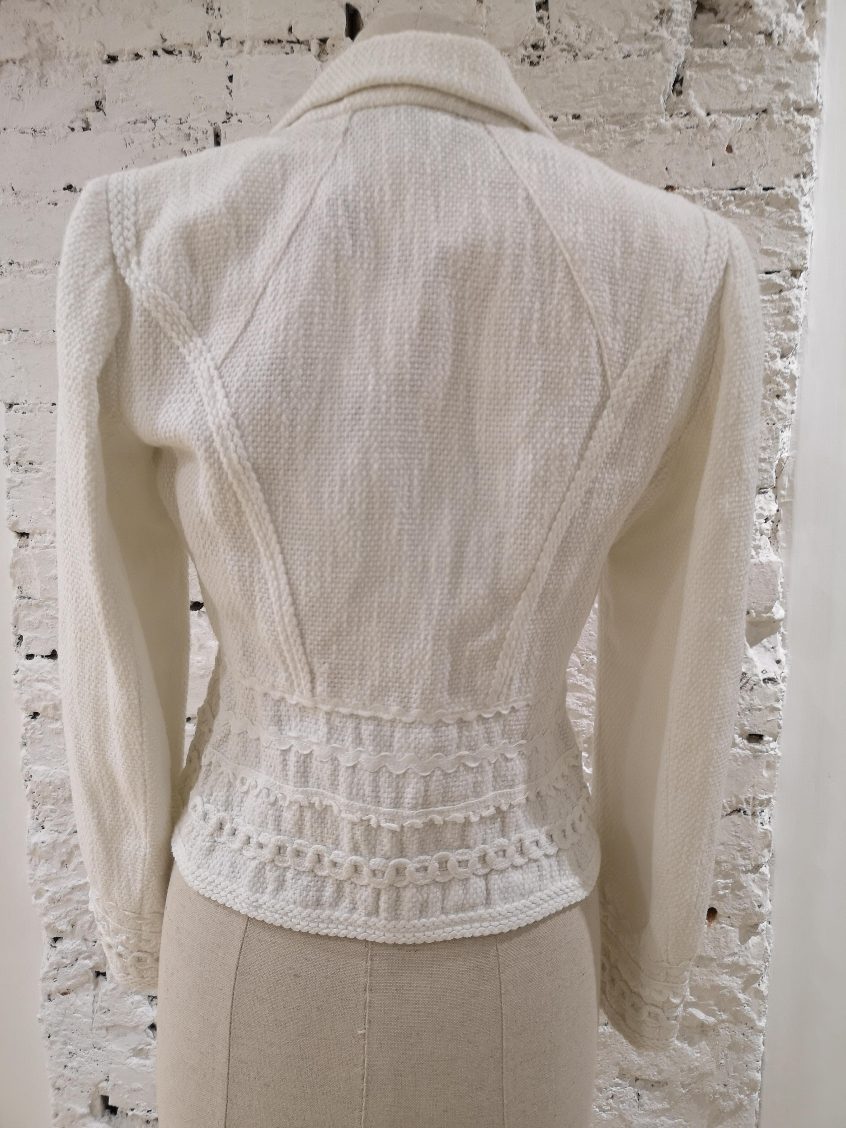 Les Copains Linen white jacket 5