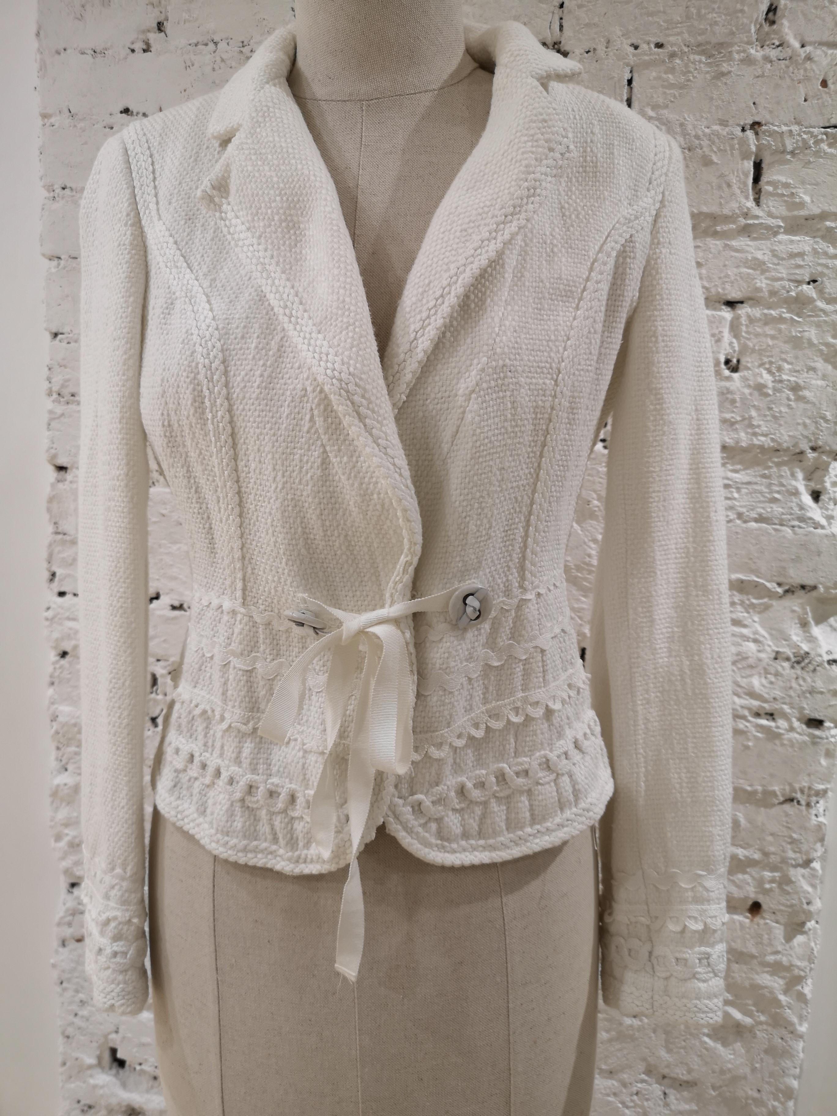 Les Copains Linen white jacket 9