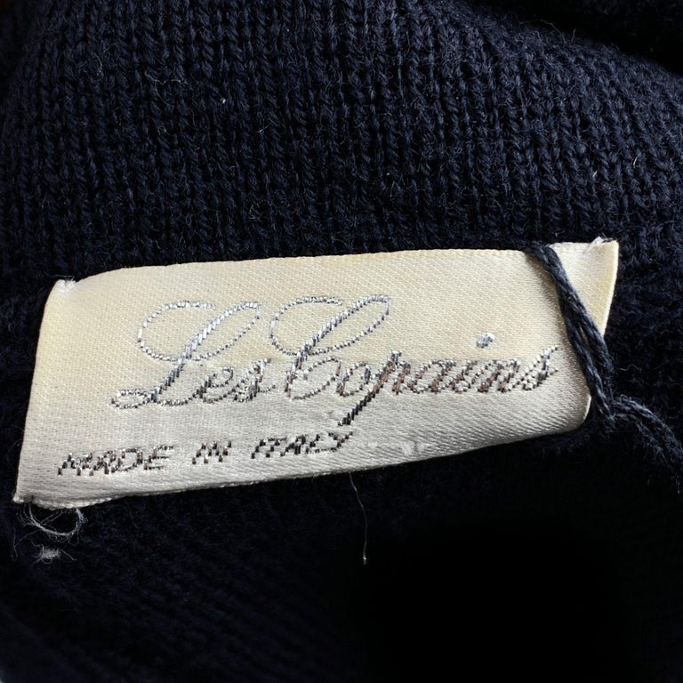 Les Copains Vintage Navy Blue Wool Asymmetric Cardigan Size M For Sale ...
