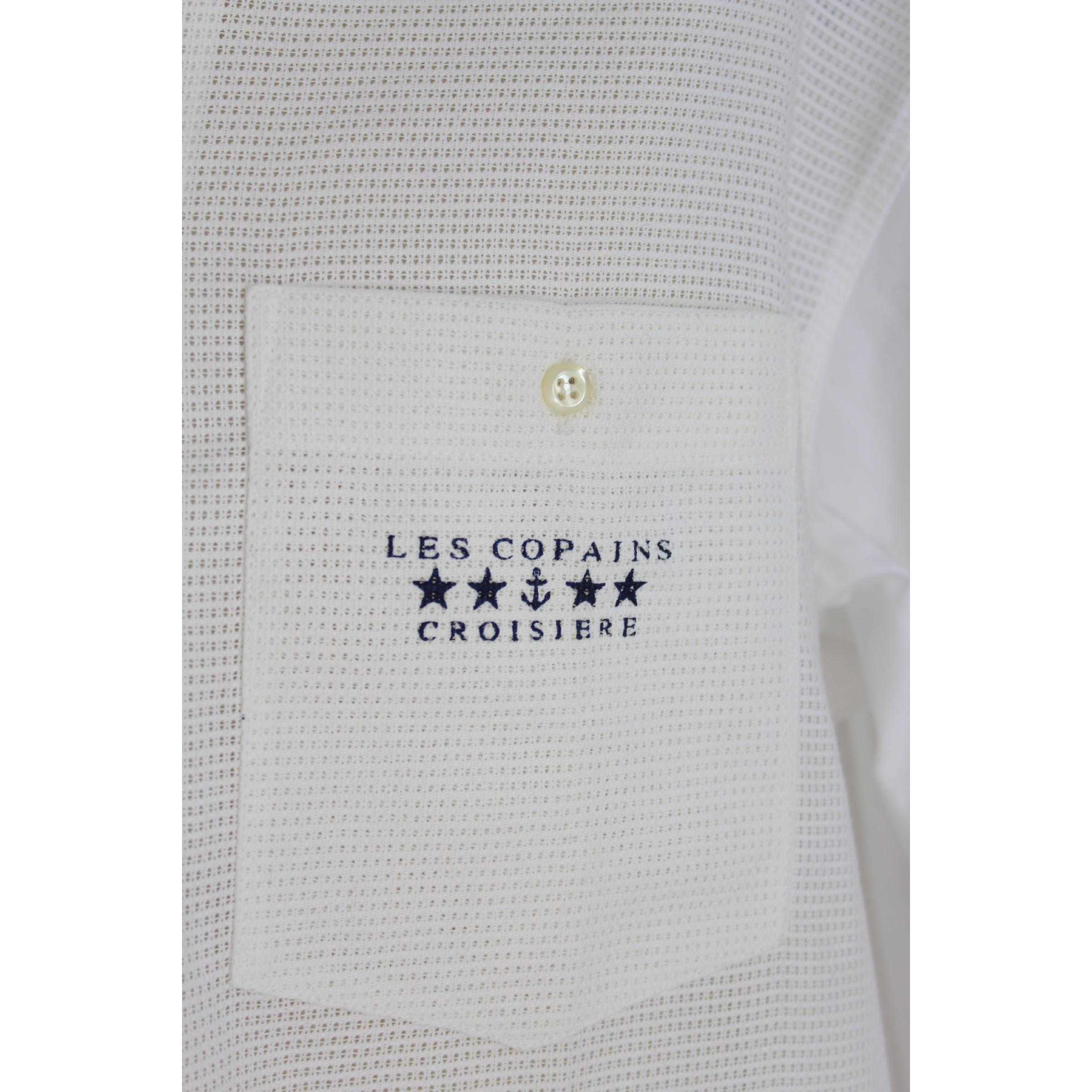 Les Copains Weißes Baumwollhemd im Vintage-Look im Zustand „Neu“ im Angebot in Brindisi, Bt