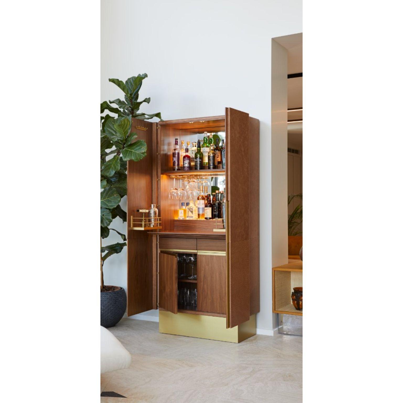 Les Cuirs, Bar Cabinet by Marc Dibeh In New Condition In Geneve, CH