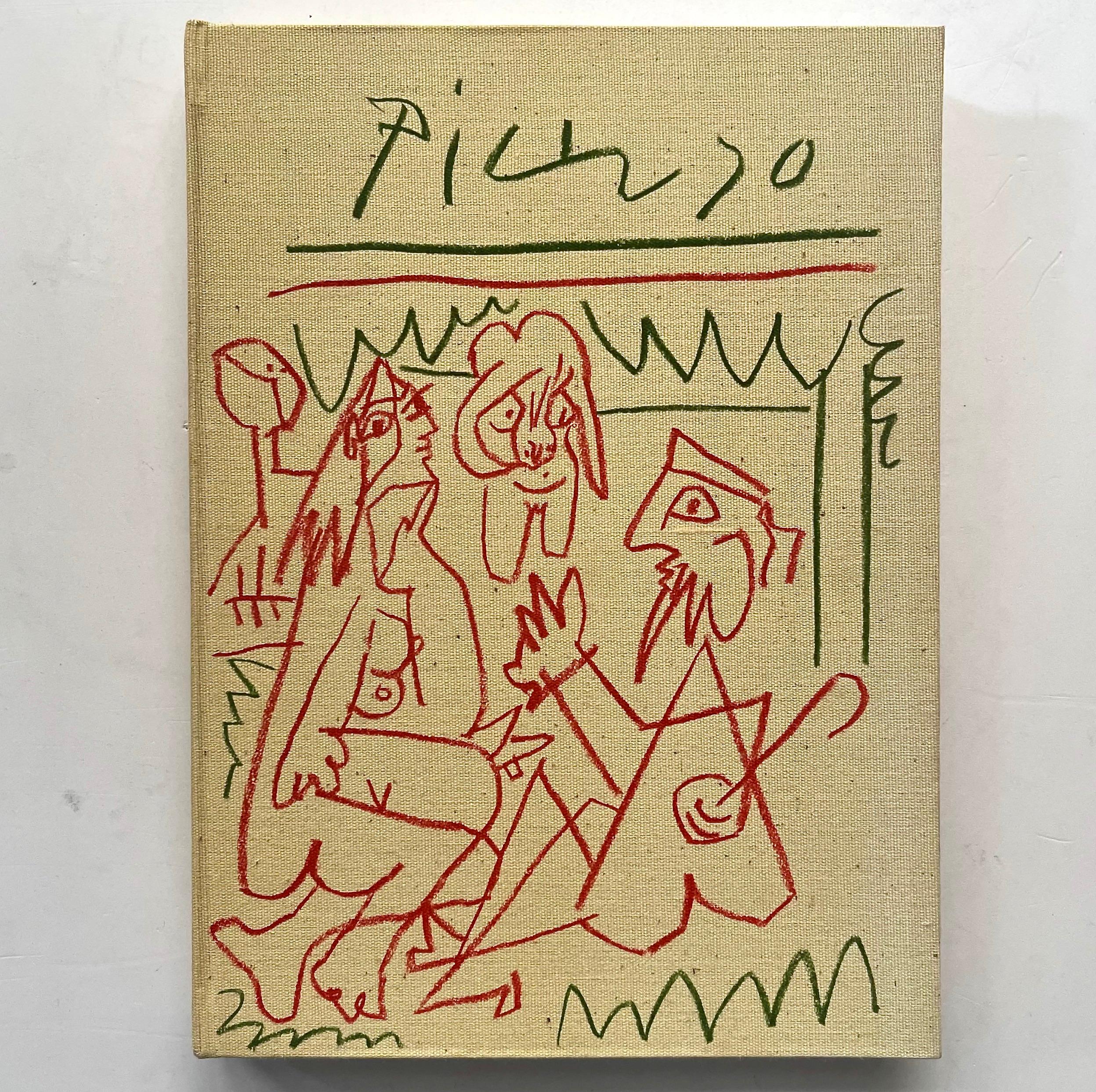 Les Déjeuners - Picasso, 1. französische Ausgabe, 1962u2028Veröffentlicht von Éditions Circle D'art Paris, 1962 u2028
Ein schönes Exemplar von Picassos bahnbrechendem Buch Les Déjeuners, komplett mit feinem Leinenschuber und bedruckten beigen