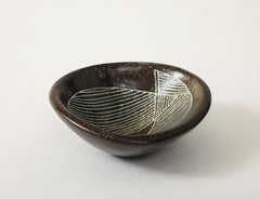 Les Deux Potiers (2 Potiers) Piatto in ceramica Vide Poche, Francia, 1960 ca.