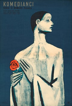 Les Enfants du Paradis 1955 Cartel de cine polaco estilo azul A1, Julian Palka