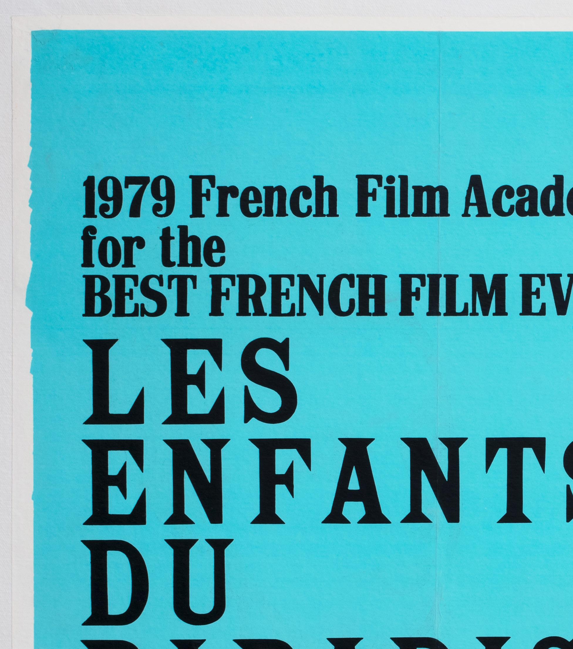British Les Enfants Du Paradis 1970s Academy Cinema Film Poster, Peter Strausfeld For Sale