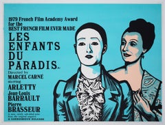 Les Enfants Du Paradis 1970s Academy Cinema Film Poster, Peter Strausfeld