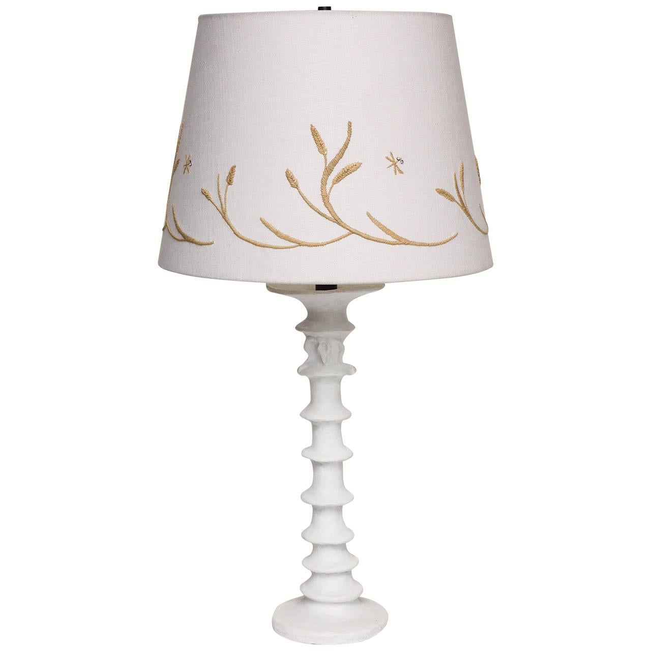 embroidered lamp shade