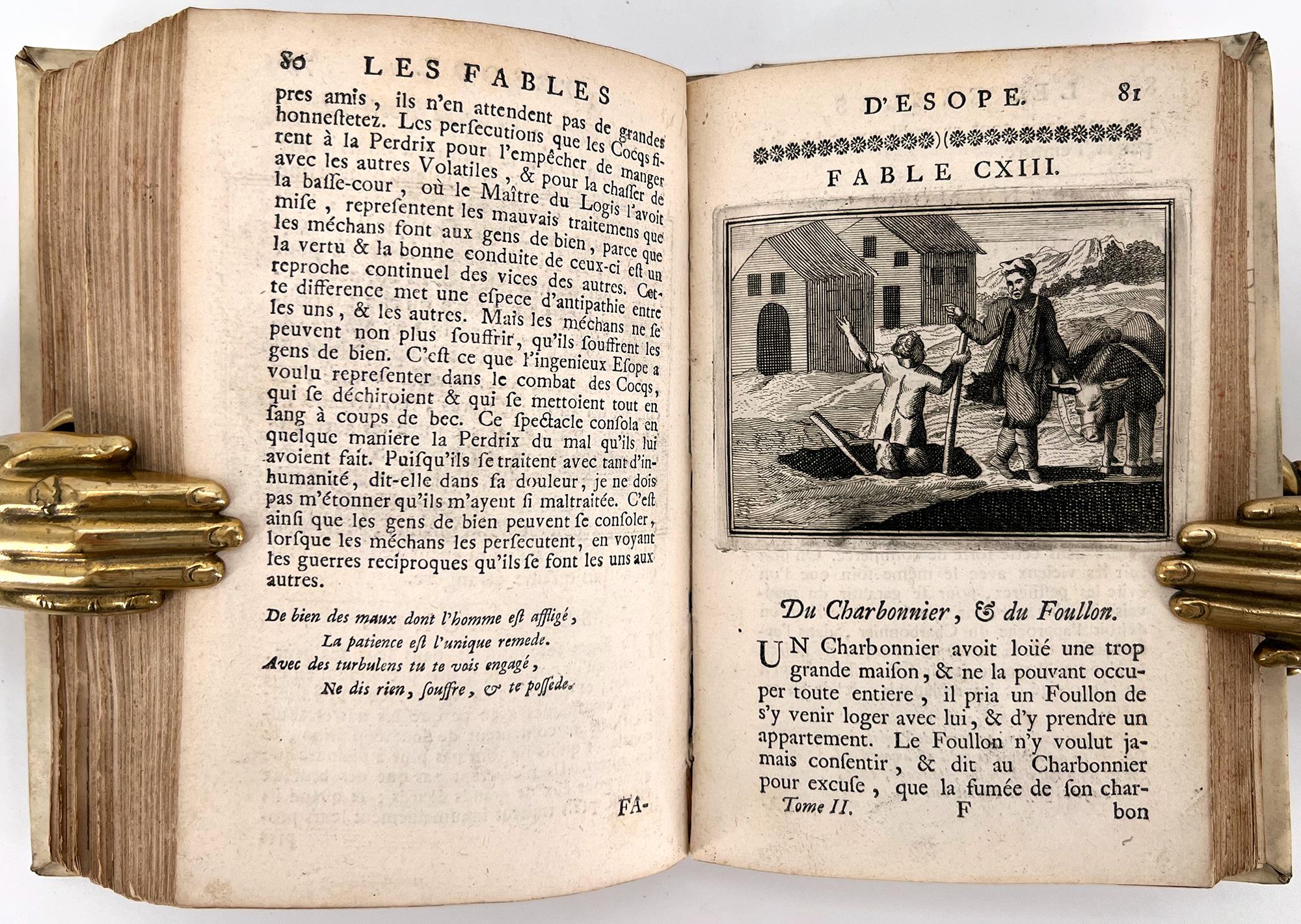 Cuir Les Fables d'Esope Phrigien avec celles de Philelphe [Les Fables d'Esope, 1708] en vente