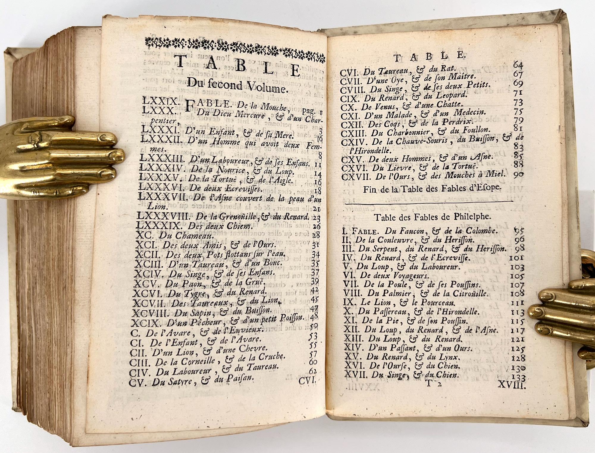 Les Fables d'Esope Phrigien avec celles de Philelphe [Les Fables d'Esope, 1708] en vente 3