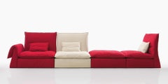 Les Femmes Large Armchair in Byblos White Upholstery by Giuseppe Viganò