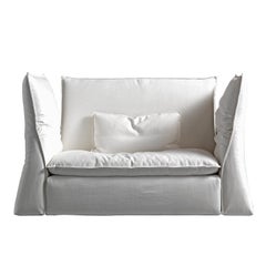 Poltrona Les Femmes Small con tappezzeria Byblos White di Giuseppe Viganò