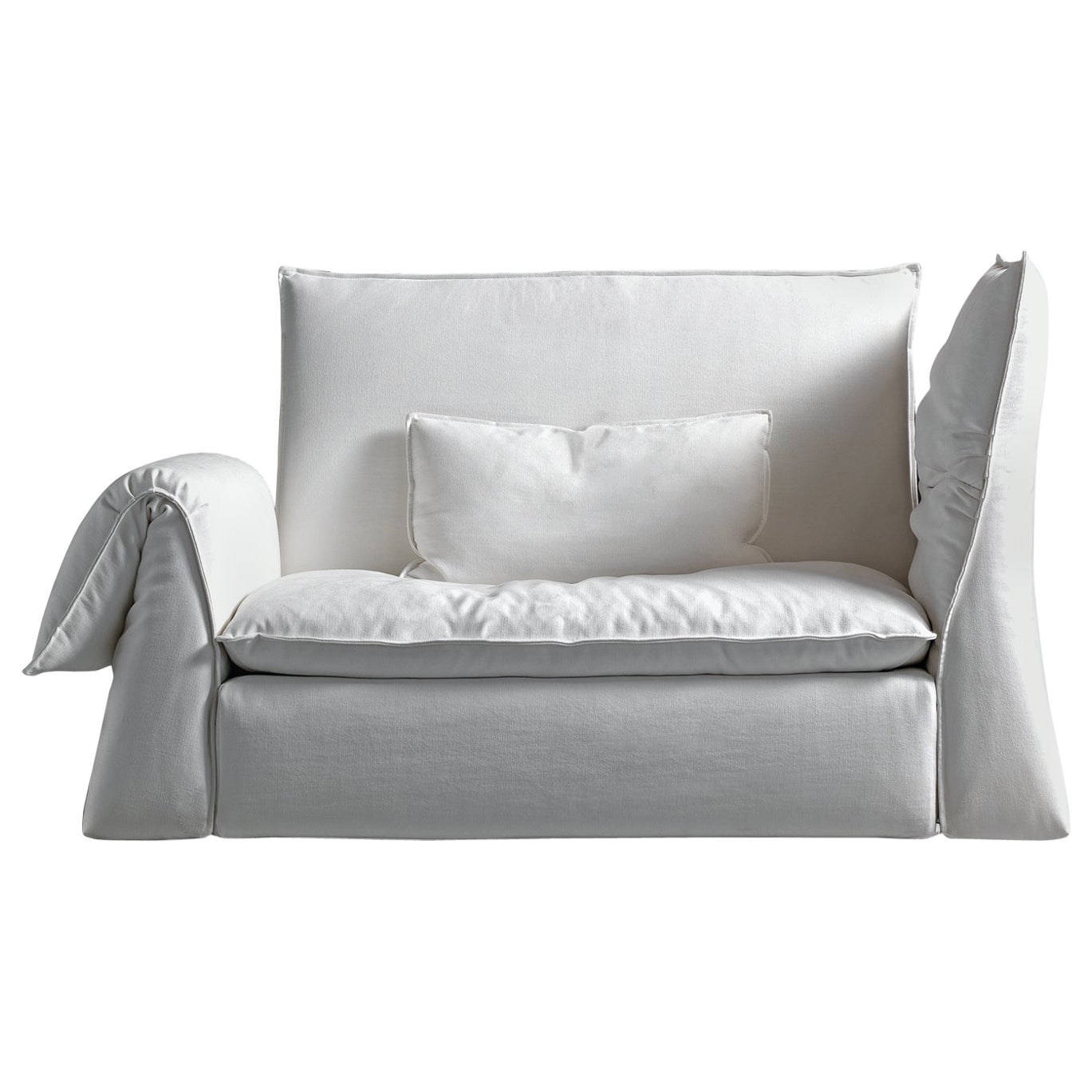 Petit fauteuil pliable Les Femmes en tissu blanc Byblos de Giuseppe Vigan en vente