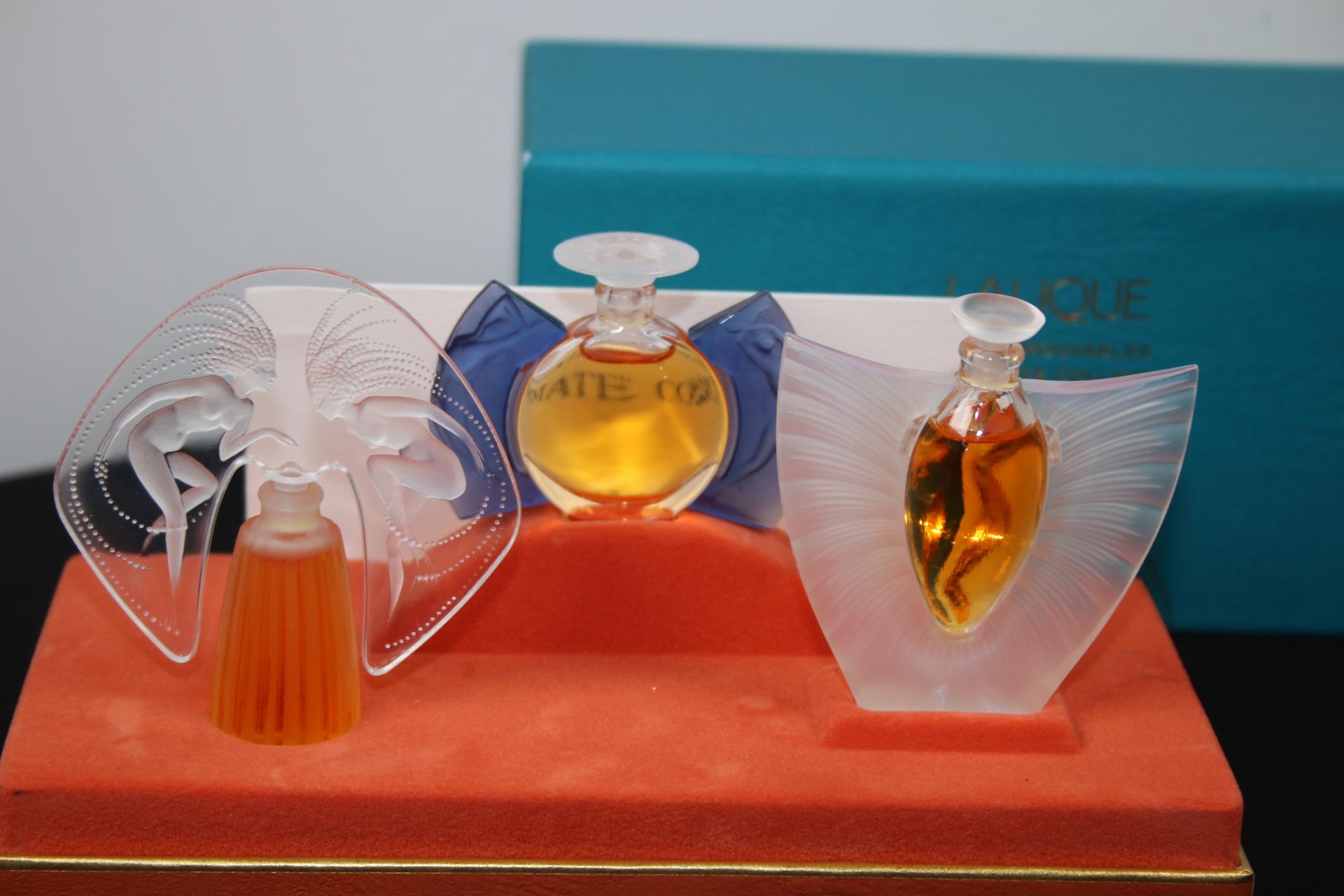 Mid-Century Modern Les Flacons Collection Miniatures Lalique 2000 1998 1999