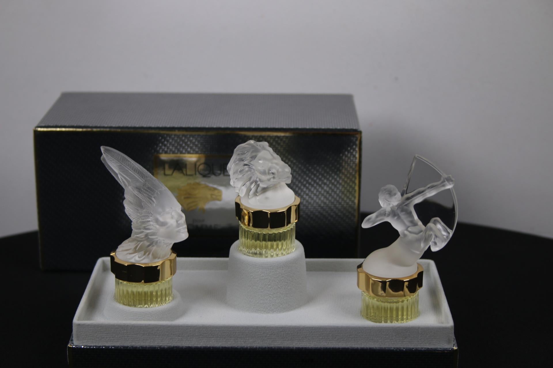 Late 20th Century Les Flacons Collection Miniatures Lalique 2000 1998 1999