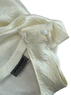 LES HABITUDES 1996 Vintage Buttercream Bias Cut Effect Gown Bridal Wedding Dress