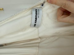 LES HABITUDES 90's Vintage Couture Hand-Beaded Silk Embellished Evening Gown