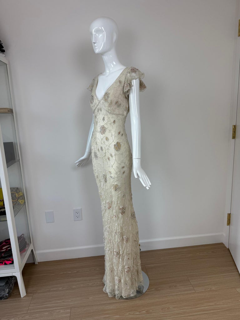 vintage couture evening dresses Vintage Beaded Prom Dresses Cape Sleeve 1920s Evening Dress 22128 Light Blue / US8 main image 1
