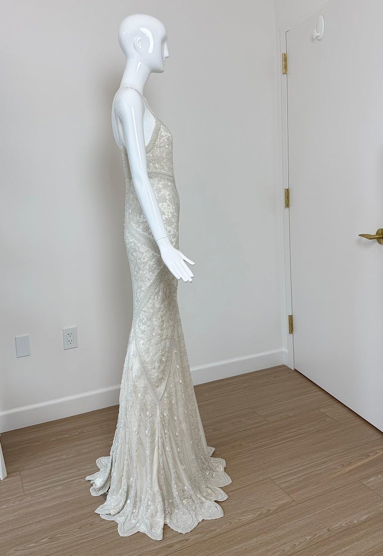 90s vintage wedding dress Whisper Boat Neck Dress