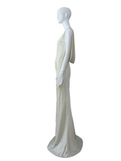 LES HABITUDES 90's Vintage Silk Backless Evening Gown / Bridal Wedding Dress