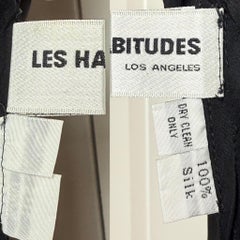 LES HABITUDES 90's Vintage Silk Black Slip Maxi Dress