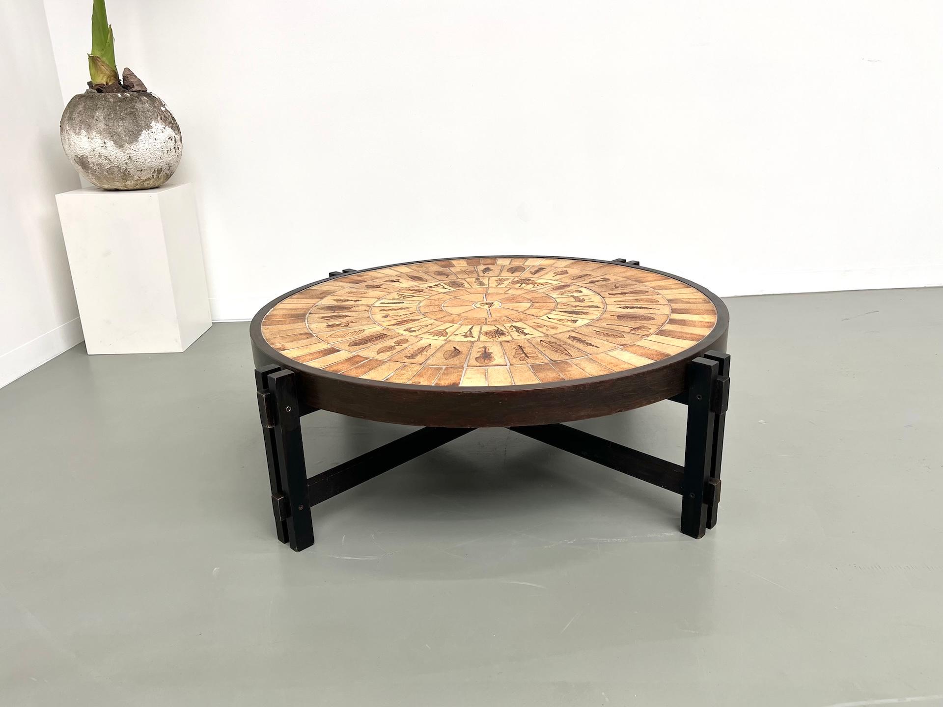 Mid-Century Modern Table basse « Les Herbiers » de Roger Capron en vente