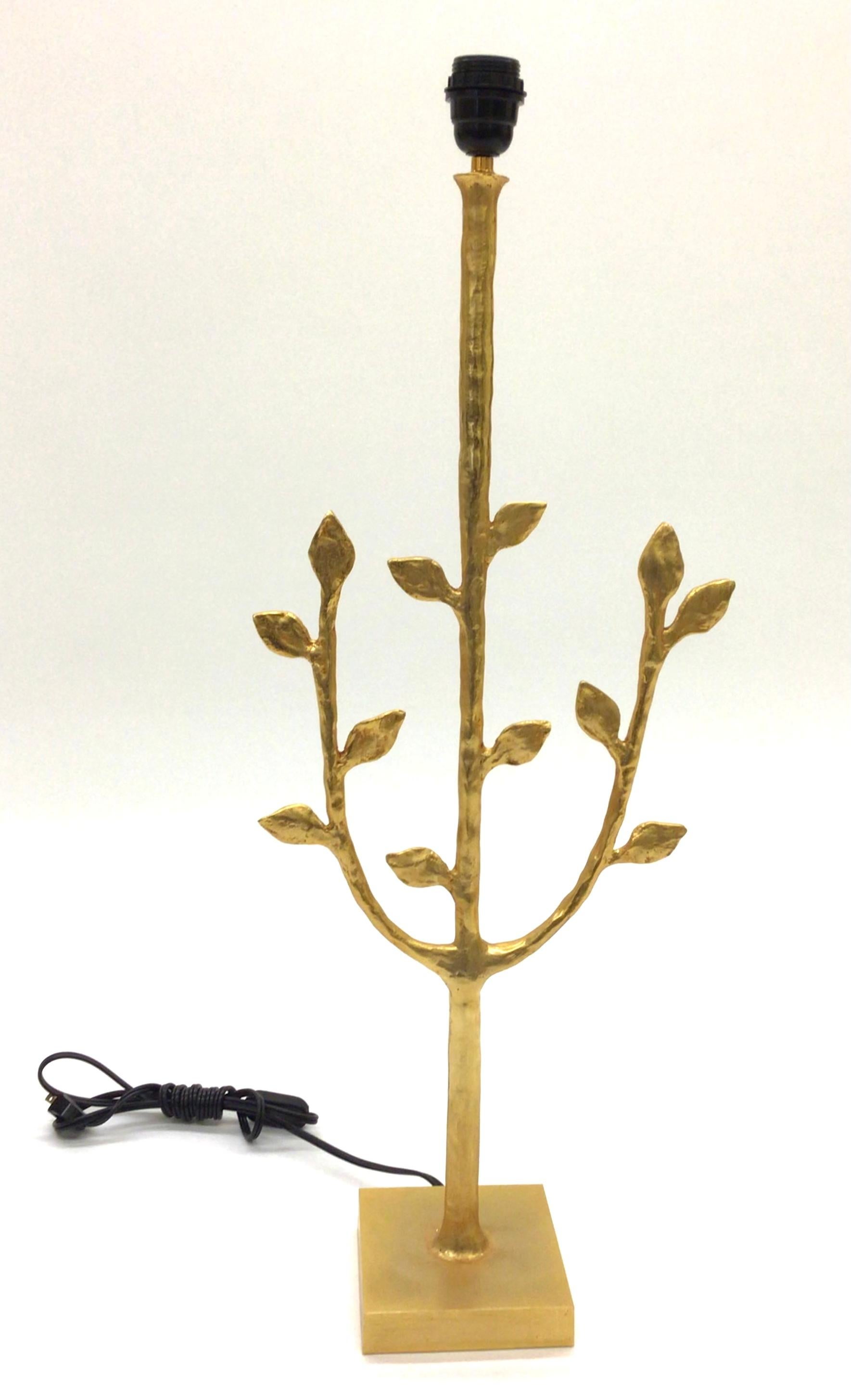Amazing gilt bronze tree form lamp by Les Heritiers. Signed as shown. 

The creation of the Company Les Heritiers is due to the passionate encounter of Pierre Dubois and Aimé Cécil. One, director of a Press Relations agency, the other designer,