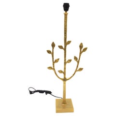 Les Heritiers French Bronze Gilt Tree Lamp 