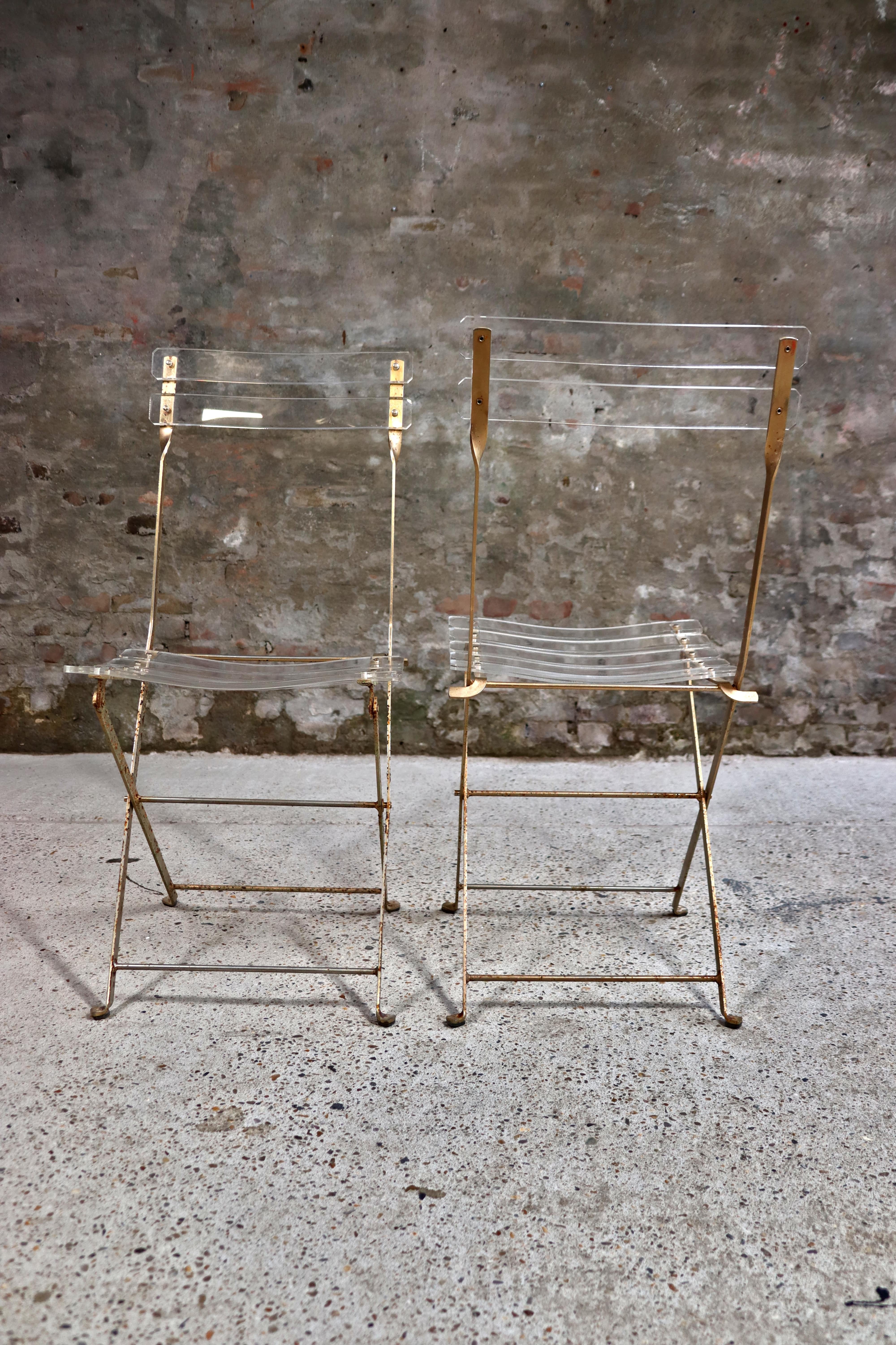 Les Invisibles – Folding Chairs – Yonel Lebovici & Bernard Berthet – Marais Inte For Sale 5