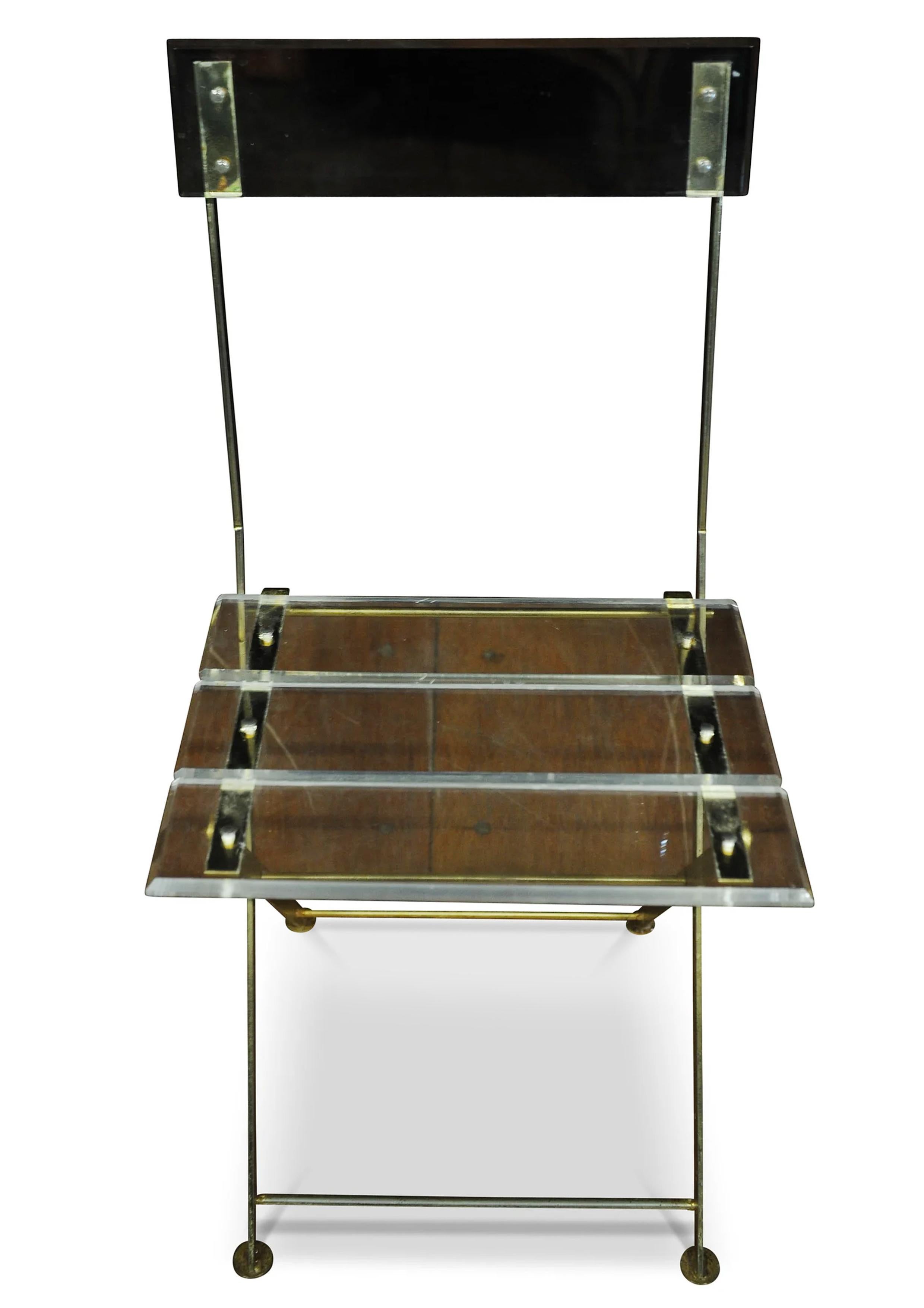 Sedia Foldes in lucite di Yonel Lebovici e Bernard Berthet per Marais International conosciuta come 