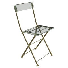 Lucite Folding Chair by Yonel Lebovici and Bernard Berthet for Marais Int France