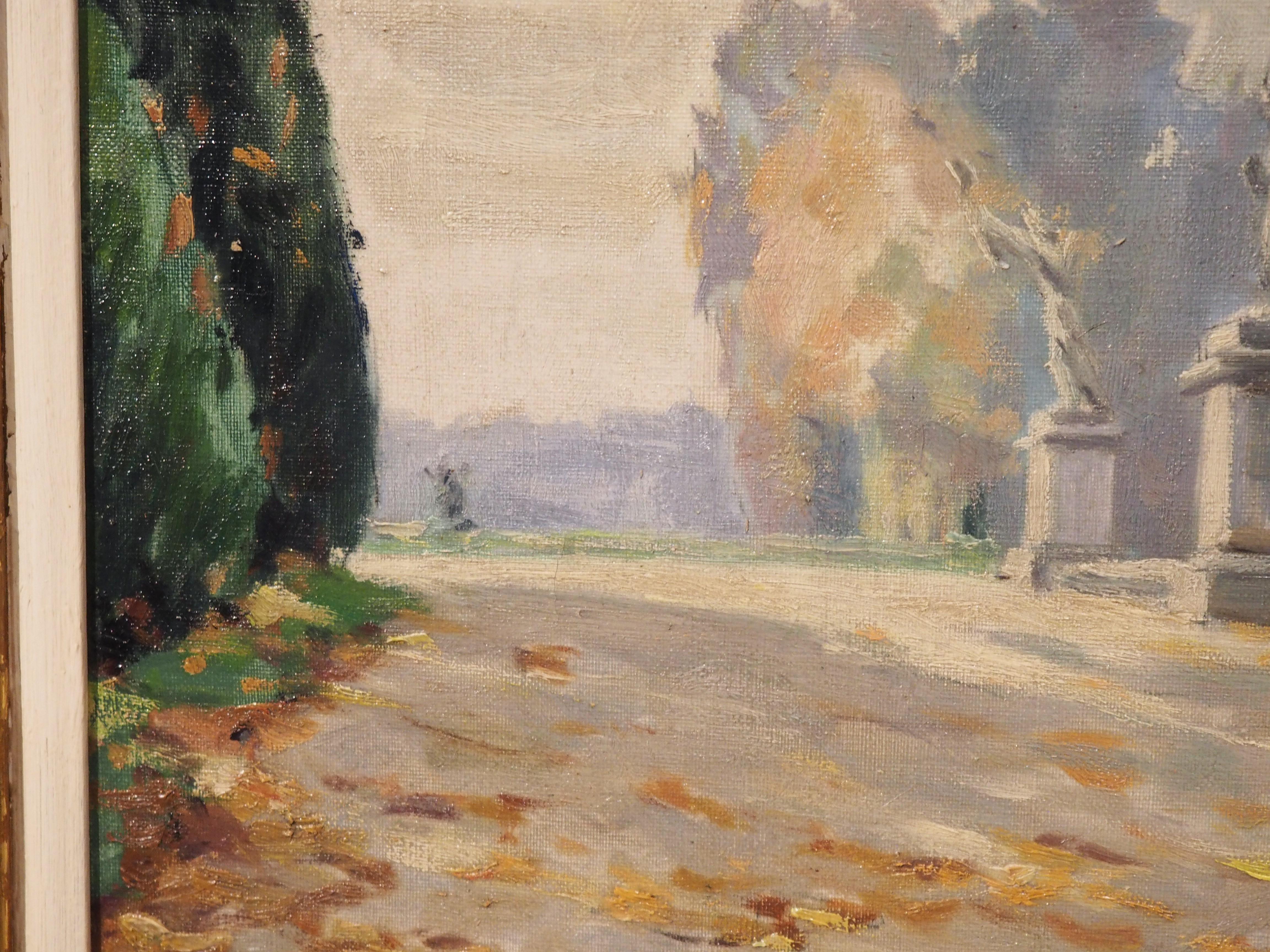 Les Jardins de Versailles Peinture à l'huile sur toile d'Edouard-Henri Muller en vente 1