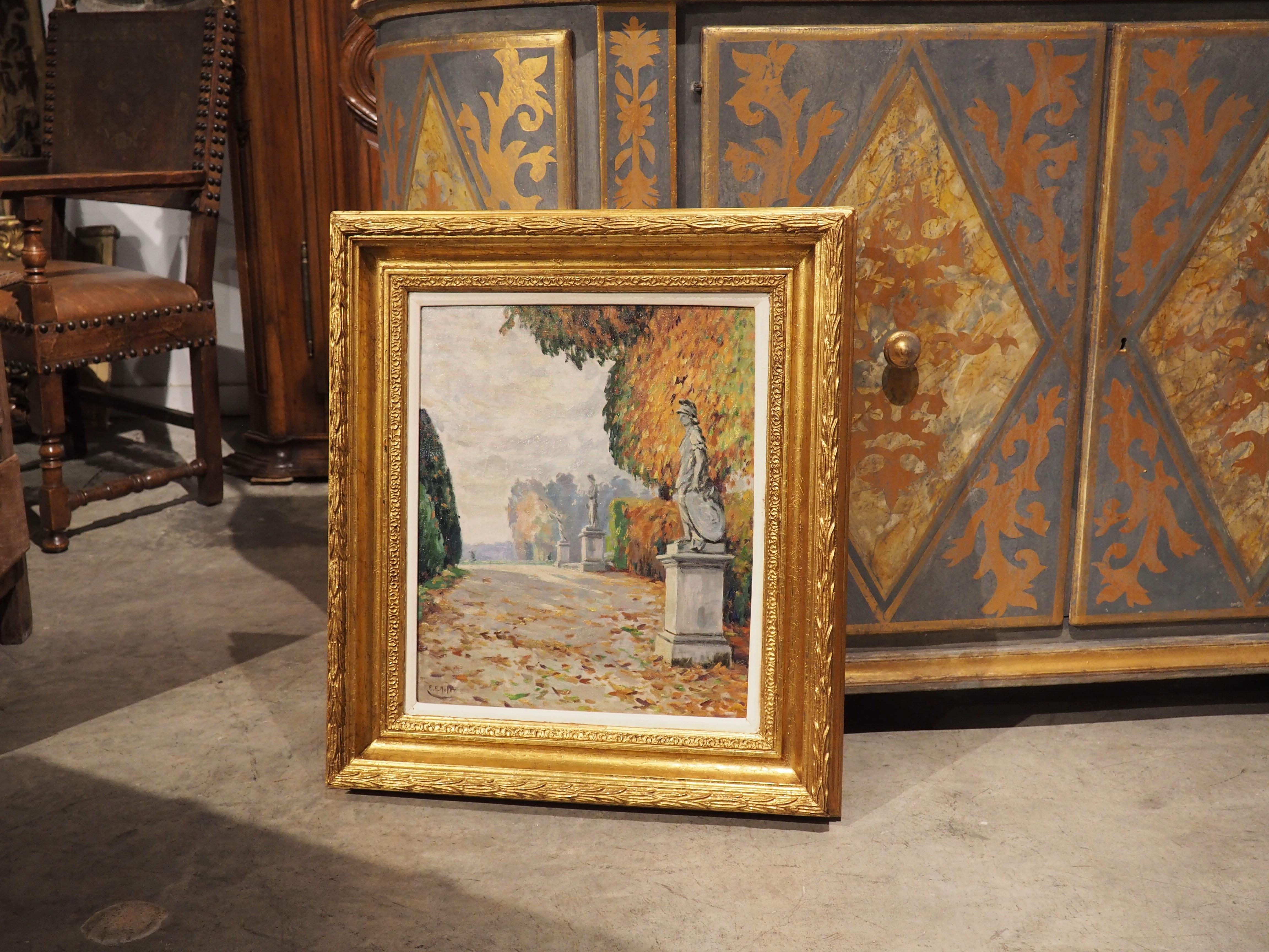 Les Jardins de Versailles Oil on Canvas Painting by Edouard-Henri Muller For Sale 4