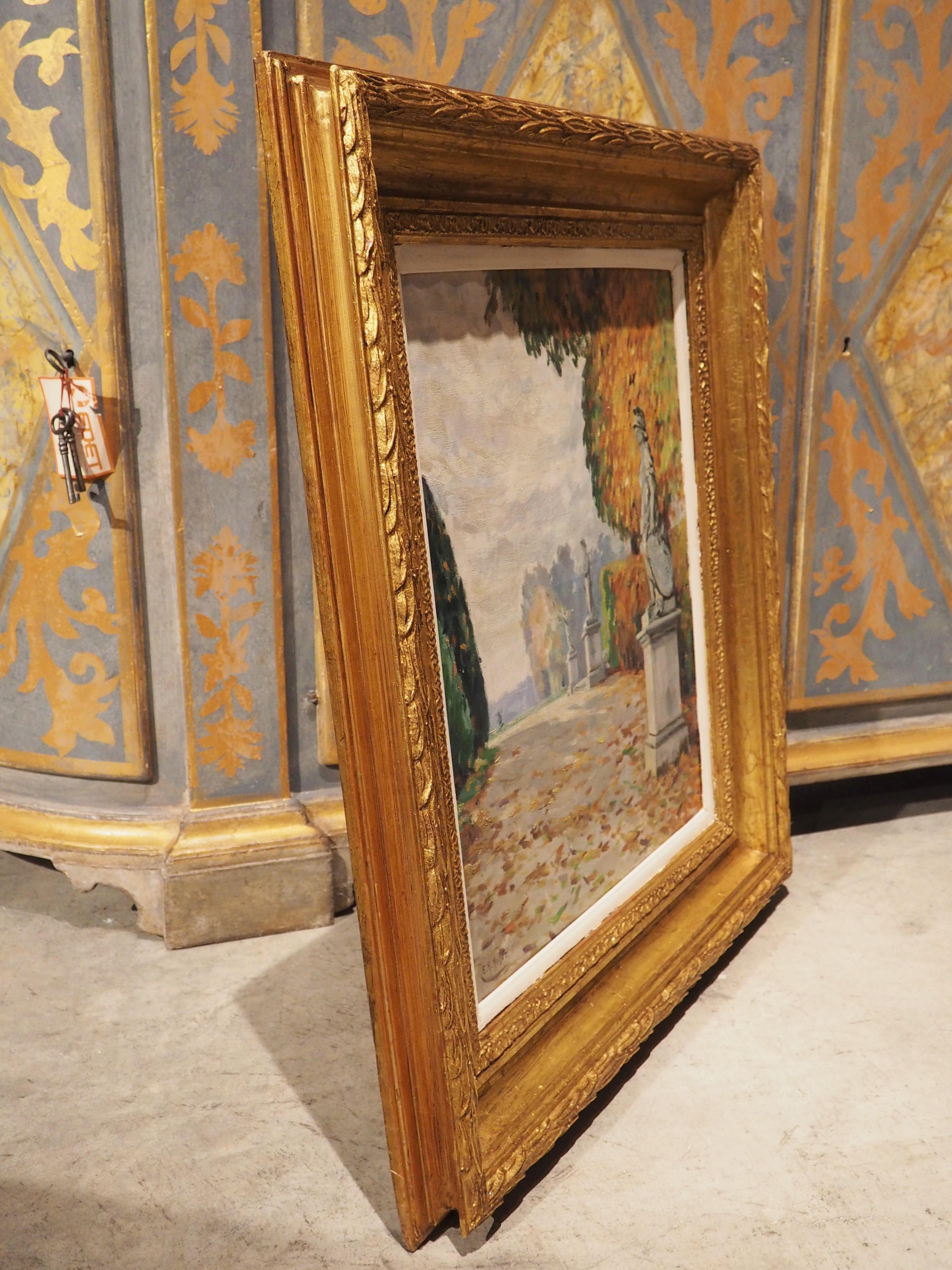 Les Jardins de Versailles Oil on Canvas Painting by Edouard-Henri Muller For Sale 6