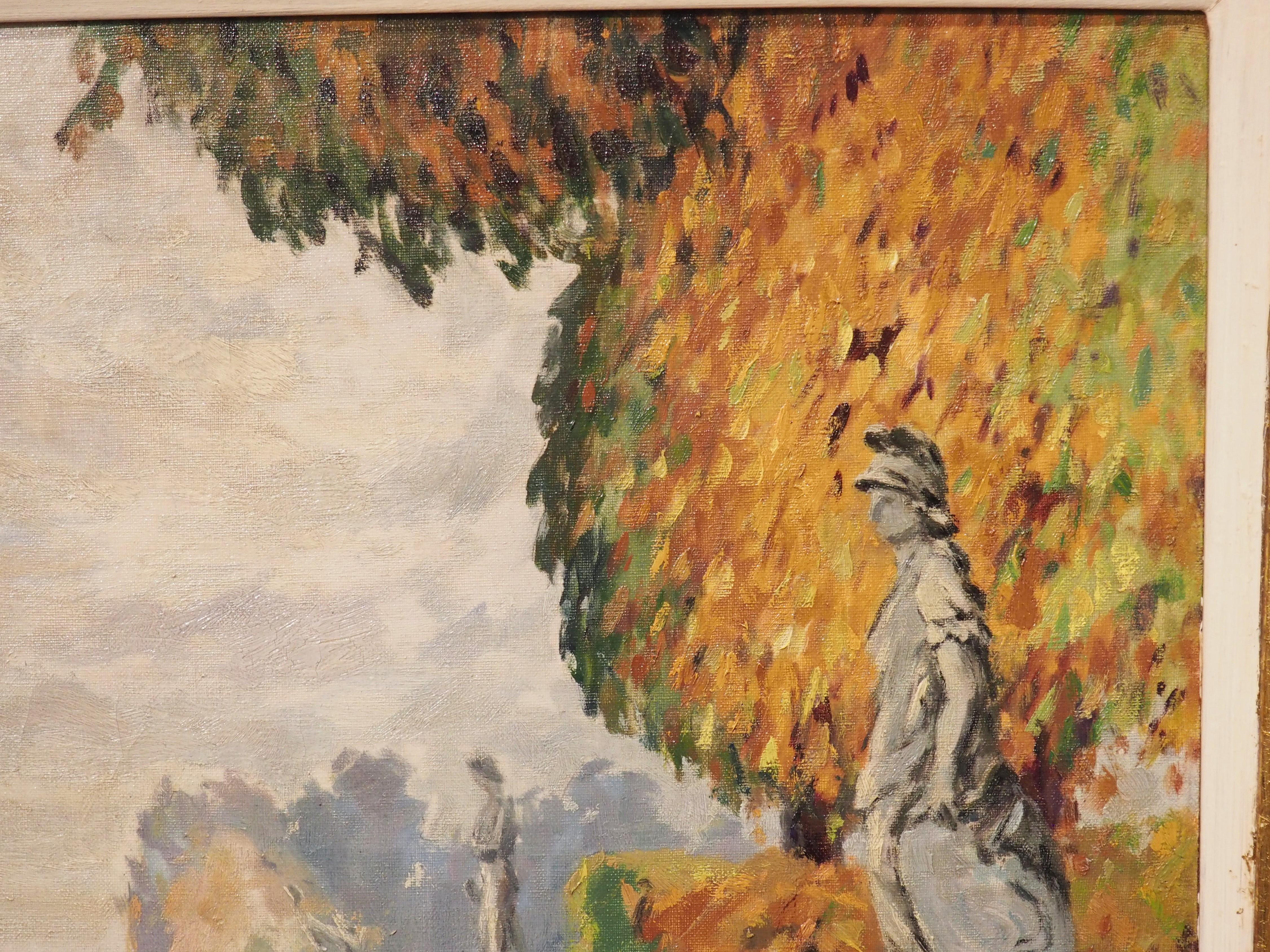 Les Jardins de Versailles Peinture à l'huile sur toile d'Edouard-Henri Muller en vente 2