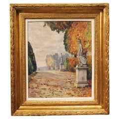 Les Jardins de Versailles Peinture à l'huile sur toile d'Edouard-Henri Muller