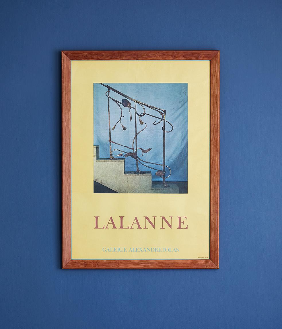 Beautiful Les Lalanne vintage poster from gallery Alexandre Iolas exhibition. 

French artist duo Les Lalanne comprised the couple François-Xavier and Claude Lalanne, one of the most dynamic art couples of the 20th century. Their distinctive blend