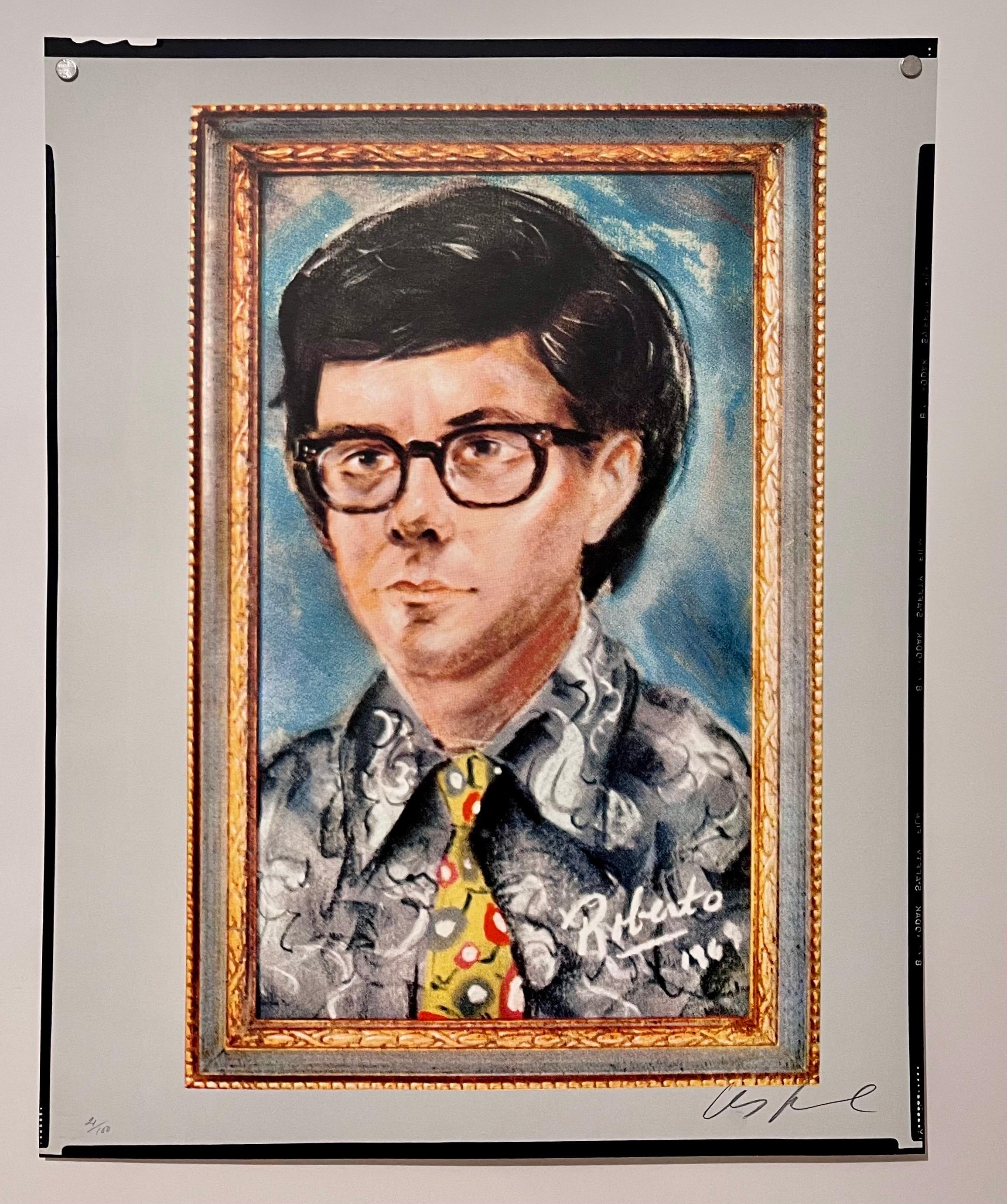 Color Silkscreen Pop Art Lithograph Print Les Levine Canadian Pop Art Portrait For Sale 1
