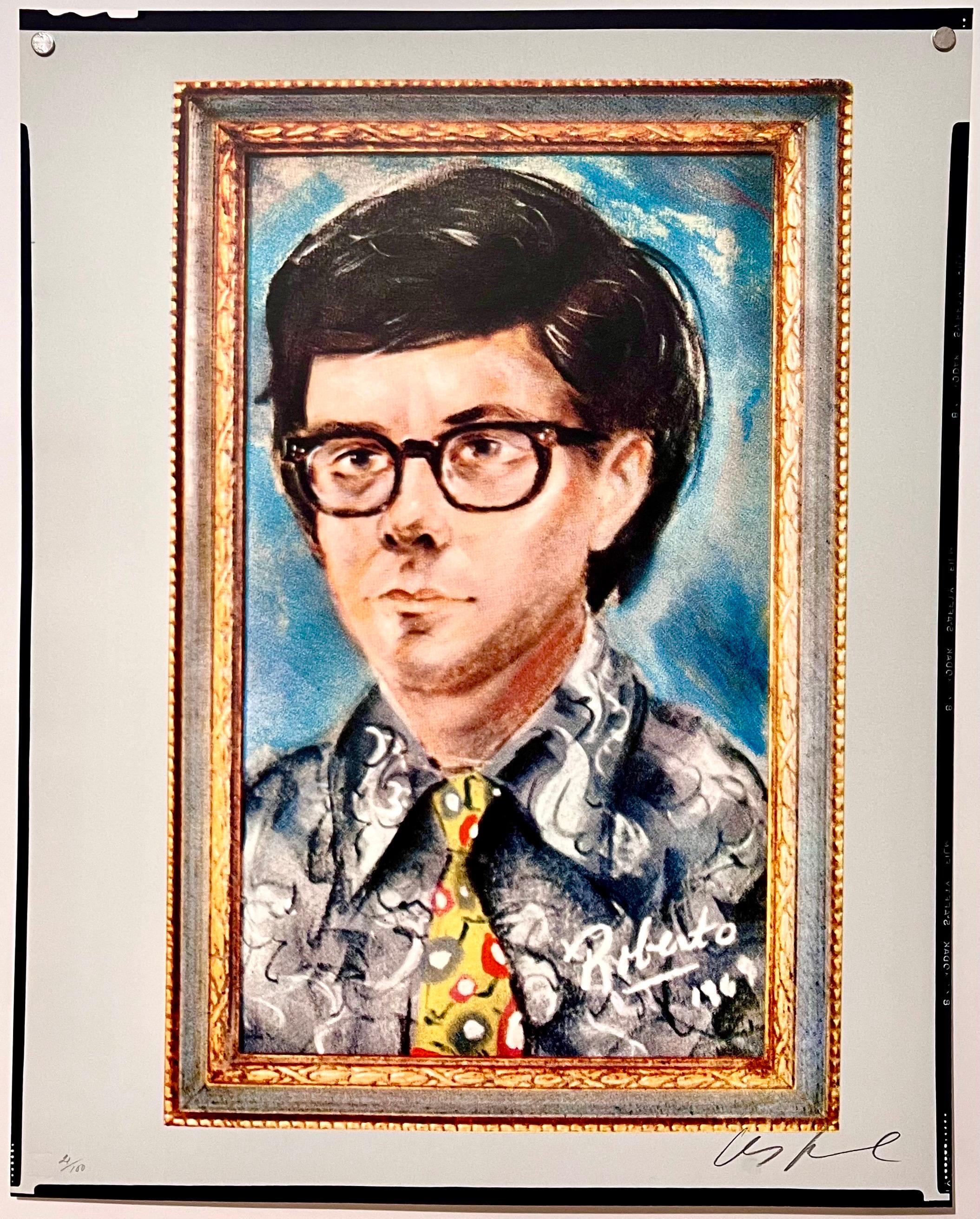 Color Silkscreen Pop Art Lithograph Print Les Levine Canadian Pop Art Portrait