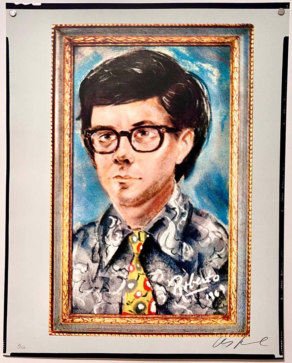 Color Silkscreen Pop Art Lithograph Print Les Levine Canadian Pop Art Portrait